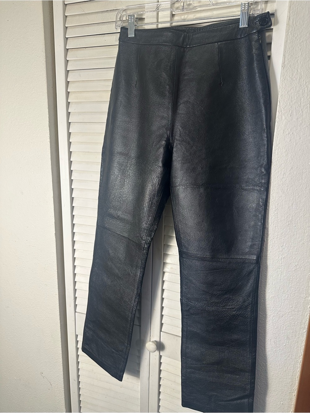 Clio Black Leather Jacket with Satin Lining
